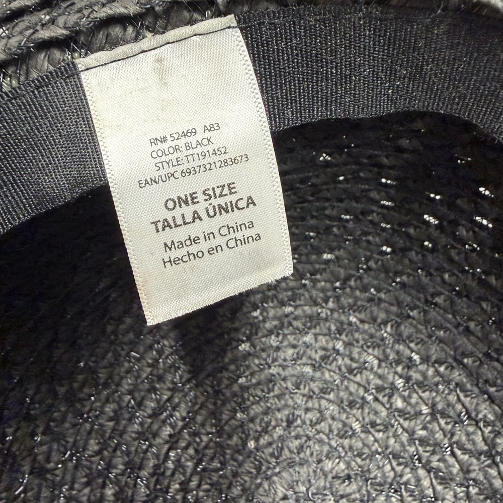 Women's Black Wide Brim Breathable Hat With Bow, Travel Sunshade, Foldable NWOT - Picture 4 of 7